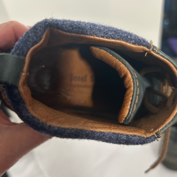 Ladies Joseph Seibel lace up dark green leather ankle boots size 37 - Picture 6 of 10